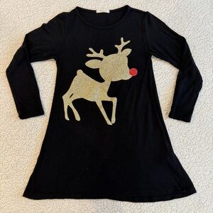 Mon‎ Ami Glitter Reindeer Holiday Dress
Size: 6 (Fits approx. 5–6Y)
